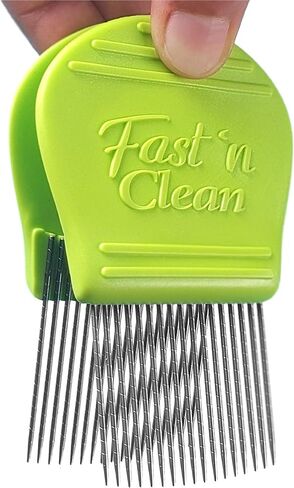 Fast 'n Clean - مشط القمل الاحترافي ذاتي التنظيف، يزيل قمل الرأس والصئبان بشكل أسرع، الفولاذ المقاوم للصدأ، علاج طبيعي لقمل الرأس، لا يسحب الشعر، مشط فعال للبراغيث، علاج للقشرة. in Saudi Arabia