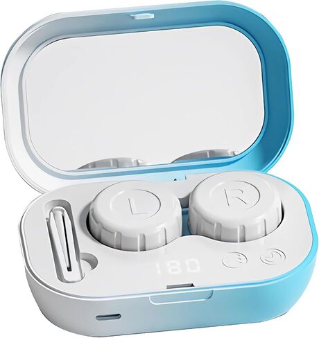 Ultrasonic Contact Lens Cleaner Machine, with Timer Display,Fit Disposal Soft Lens, Colored Contact Lens, RGP Lens and OK Lens (Gradient Blue) in Saudi Arabia
