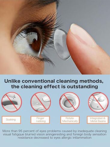 Ultrasonic Contact Lens Cleaner Machine, with Timer Display,Fit Disposal Soft Lens, Colored Contact Lens, RGP Lens and OK Lens (Gradient Blue) in Saudi Arabia