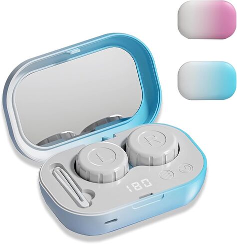 Ultrasonic Contact Lens Cleaner Machine, with Timer Display,Fit Disposal Soft Lens, Colored Contact Lens, RGP Lens and OK Lens (Gradient Blue) in Saudi Arabia