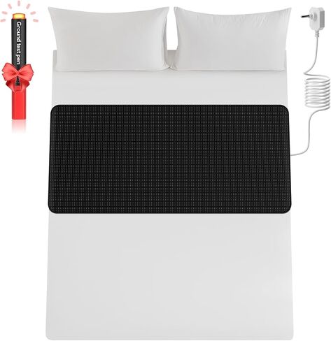 Grounding Mat for Bed, VOREEK Earth Mat Grounding Pad-Enjoy Grounded Effect at Home Especially During Sleep, (Queen 27""x60"") Grounding Kit, Grounding Cord Included, Black in Saudi Arabia