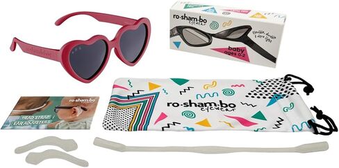 ROSHAMBO Eyewear Heart Sunglasses - Unbreakable Italian Made Eyewear with Strap - BPA-Free Polarized UV Protection in Saudi Arabia