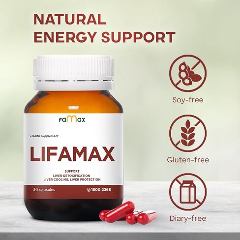 Liver Supplement, Dry Artichoke Silymarin Milk Thistle Vitamin C & B2 Herbal Detox & Repair Formula Support Cleanse, 30 Capsules, Dairy Free, Soy Free, Gluten Free, Natural Energy Support in Saudi Arabia