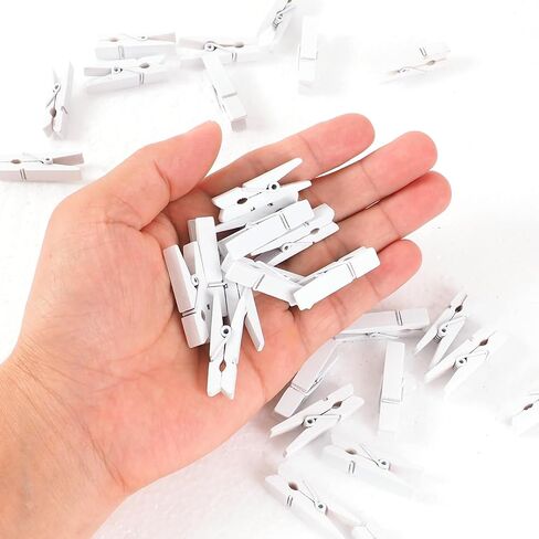 Small Black Clothes Pins for Photos,100PCS Mini Wooden Black Clothespins with 328 Feet Jute Twine,1.4 inch Black Small Clothespins for Hanging Photos,Crafts,Baby Shower,Graduation,Halloween in Saudi Arabia