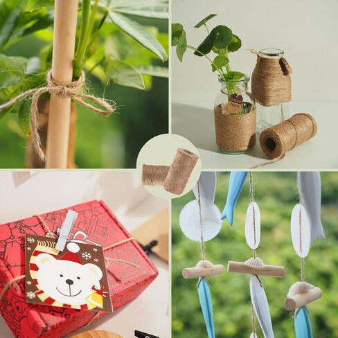 Small Black Clothes Pins for Photos,100PCS Mini Wooden Black Clothespins with 328 Feet Jute Twine,1.4 inch Black Small Clothespins for Hanging Photos,Crafts,Baby Shower,Graduation,Halloween in Saudi Arabia