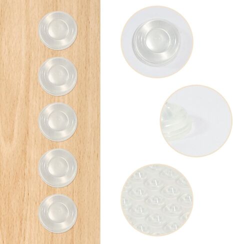 100 FCS Sound Dampening Door Bumpers 1/2 inch Diameter,Sound Dampening Door Slam Stopper Non Slip Furniture Pads Wall Protector for Cutting Board, Door, Drawers, Glass Cabinet in Saudi Arabia