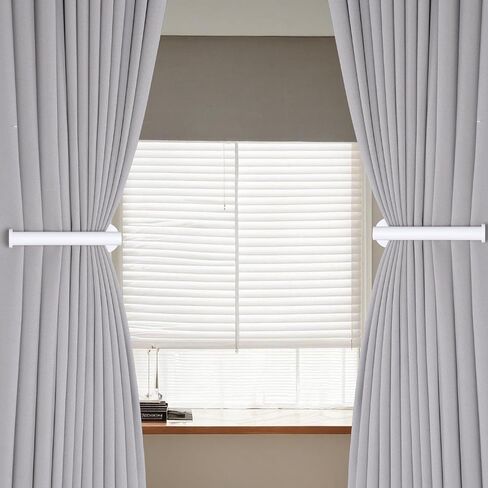 2 Pack Adhesive Curtain Holdbacks Curtain Tie Backs Curtain Holdbacks No Drill Curtain Pull Backs Adhesive Curtain Hooks Curtain Holders for Drapes (2, Black) in Saudi Arabia