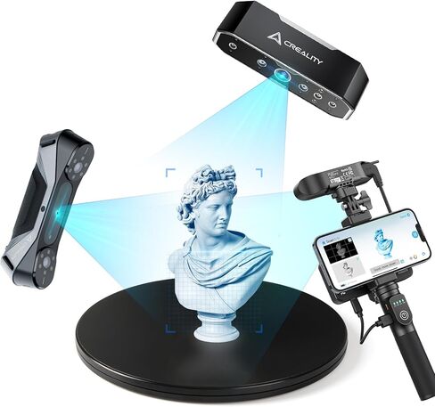 Creality Turntable for 3D Scanner, Lazy Susan Turntable Organizer Manual Rotating Platform 7.8in/0.46lb Supports up to 50kg Load for 3D Model 3D Scanning in Kuwait