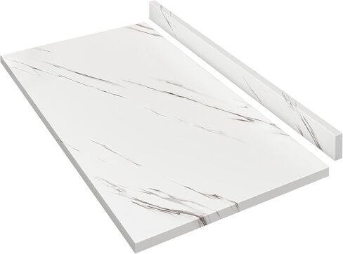 سطح عمل مصفح من ROOMTEC، سطح خشبي للاستخدام بنفسك، سطح طاولة، سطح طاولة مجفف للغسالة، 48 بوصة طول × 25.56 بوصة عرض × 0.75 بوصة سمك (نسيج رخامي) in Kuwait