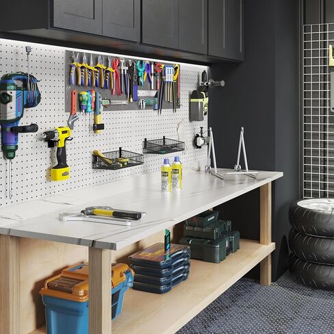 سطح عمل مصفح من ROOMTEC، سطح خشبي للاستخدام بنفسك، سطح طاولة، سطح طاولة مجفف للغسالة، 48 بوصة طول × 25.56 بوصة عرض × 0.75 بوصة سمك (نسيج رخامي) in Kuwait