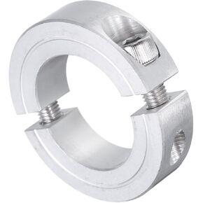 uxcell Double Split Clamp-On Shaft Collar for 1-1/8" Shaft, Two-Piece Clamping Collar, 1-7/8" OD, 1/2" Thickness, Aluminum Alloy Set Screw Split Collar Clamp