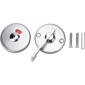 1 Set Door Lock Indicator, Stainless Steel Privacy Bolt Latch Indicating Door Lock Toilet Door Lock Latch for Bathroom Public Restroom Toilet Privacy Partition Door Lock Latch