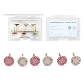 Dental Polishing Wheels, Dental Composite Resin Polishing Discs Rubber Wheel, 2-Step Polishing Diamond System Dental Lab Tool
