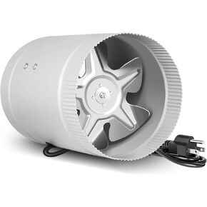 iPower 6 inch Inline Booster Fan and 16 Feet Non-Insulated Flex Air Aluminum Ducting Vent Hose for Kitchen Bathroom Grow Tent HVAC Exhaust or Intake