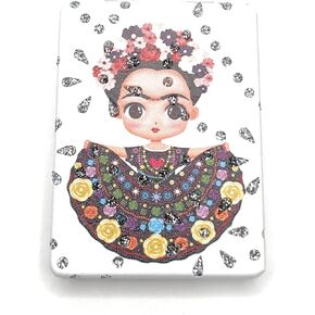 1 Frida Kahlo Compact Mirror Double Sided 1x/2x Magnifying PU Leather Mirror Foldable Easy to Carry Great Gift for Your Loved Ones (Frida3)