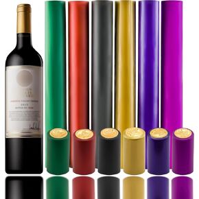 MotBach 240 Pcs Heat Shrink Caps, Wine Shrink Wrap Wine Bottle Shrink Caps Wine Bottle Tops for Wine Cellars And Home Use