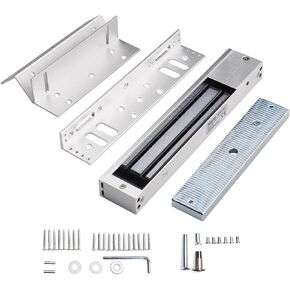 Electric Magnetic Lock for Door 12VDC Holding Force 600lbs with ZL Brackets, Gate Opener Outdoor Indoor Maglock Solenoid Lock for Access Control