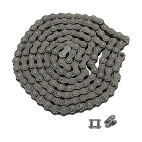 35 Roller Chain 5 Feet Carbon Steel Chain, Carbon Steel Roller Chain with 2 Connecting Links and 1 Offset Links Fit for Go Kart, Motorcycles Chain Replacements