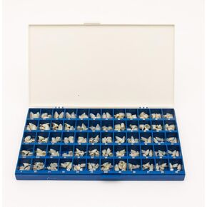 Polycarbonate Temporary Dental Crowns Box Kit 180 pcs with Paper Guide Chart
