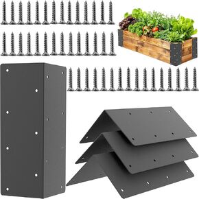 Set of 4 Raised Garden Bed Corner Brackets, 11" Rust Resistant Raised Bed Brackets Corners Connectors - Pallet Collar Hinges for Vegetable Planter Garden, Pet Fence, Garage Storage Solutions