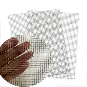 304 Stainless Steel Woven Wire Mesh, 8 Mesh Hard and Heat-Resistant Woven Wire 8"X11.8"(20X30cm) for Air Vent Mesh, Animal Cage Net,Cabinets Mesh, Aquarium Wire Mats Aqua Mesh(2Pack, 8in x 11.8in)