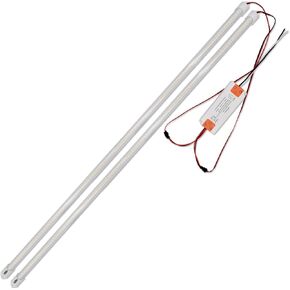 2 Pack Magnetic Mount 4 Foot LED Tube, 36W, 5400LM Super Bright, 5000K Daylight White, Panel Light Retrofit Kit, T8 T10 T12 8 T10 T12 Fluorescent Replacement, Crystal White, Easy to install