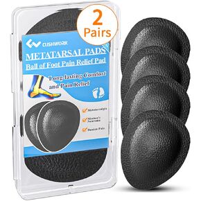 Metatarsal Pads for Women Men, 3 Pairs Ball of Foot Cushions All Day Pain Relief for Metatarsalgia, Morton's Neuroma, 1/3 Inch Thick Foot Pads-L