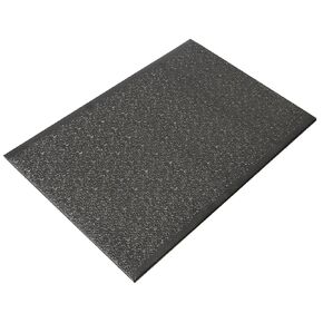 Durable Textured Sponge Vinyl 3/8" Anti-Fatigue Mat, 24" x 36", Black