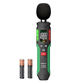 Decibel Meter, Sound Level Meter 30-130 dB with A/C Weighted, Digital Audio Noise Measure Device, Portable SPL Meter with LCD Color Display, Data Hold, MAX Hold, Flashlight for Home Office