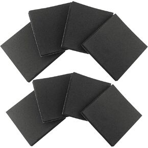 Black Foam Sheet Self Adhesive Rubber Padding Neoprene Sponge Rubber Mat Padding Foam Rubber Sheet Insulation Rubber Foam Sheet (L:12in x W:8in x T:4/5in 4 PCS)