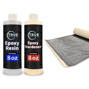 Carbon Fiber Sheet & Epoxy Resin Kit (36" x 14" + 16oz of Epoxy) 2x2 Twill, 3K, 5.7 oz. - Carbon Fiber Fabric, Carbon Fiber Repair Kit, Kit de Lámina de Fibra de Carbono y Resina Epoxi
