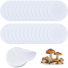 GORGECRAFT 100PCS 2 Speeds Synthetic Filter Discs 90mm Diameter Quantitative Filter Paper Circles Slow Flow/Fast Speed Wide Mouth Size Funnel Filter Paper for Buchner Funnel Mushroom Cultivation