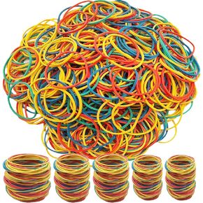 500PCS Assorted Size Colorful Rubber Bands Bulk, 32mm/38mm/60mm Tie Dye Elastic Bands, Colored Rubber Band for Folder Tiles Office Supplies projects craft