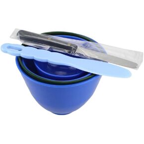 4Pcs One Set Silicone Flexible Rubber Plaster Impression Mixed Alginate Bowl Dental Lab Mixing Bowls Blue