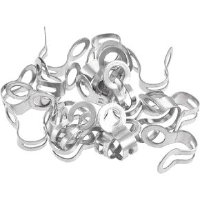 uxcell Ball Chain Connector, 2mm 2.4mm Double Ring Style Link Stainless Steel Loop Connection, Pack of 20