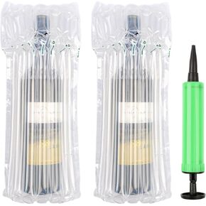 Wine Bottle Protector Travel Bags, 36 Packs Inflatable Air Column Packaging Bubble Cushion Wrap for Suitcase Luggage Airplane, Safety Shipping