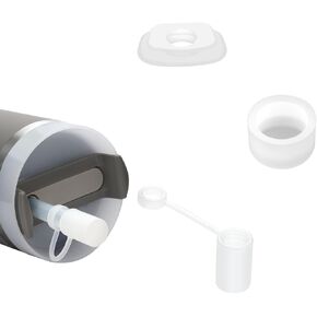 1 Set 14oz Stanley Cup Spill Stopper compatible 1.0&2.0, Leak Proof Accessory with Straw Cap and Square Pad and Round Cover (Clear, 1)