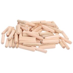 uxcell 120 Pcs Wooden Dowel Pins, 8 x 30mm (0.31 x 1.18 Inch) Wood Dowels Rods, Fluted Dowel Joints for Grooved Woodworking Furniture Craft