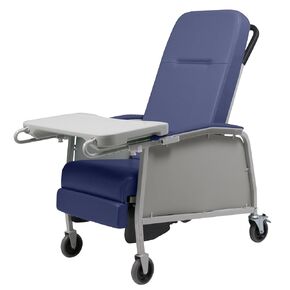Graham-Field 574G432 Lumex 3-Position Medical Recliner, Reclining Geri Chair with Wheels, Imperial Blue