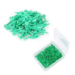 Windplus Dental Wedges, 400pcs Dental Plastic Wedge Disposable Fixing Wedge with Hole, Dental Sectional Matrix Wedges, Dental Add-on Wedges, Teeth Interproximal Wedges. (Blue XS)