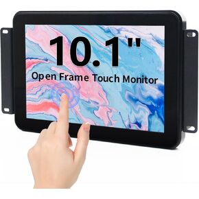 21.5 Inch 10 Points Industrial Capacitive Touch Monitor， IP65 Waterproof 1920x1080 @ 60Hz TFT LCD IK08 Open Frame Design Touch Screen Suitable for kiosks