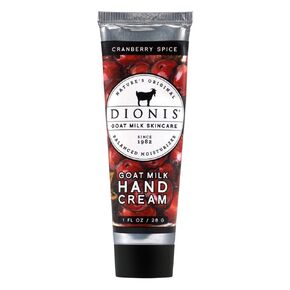 Dionis - Goat Milk Skincare Cranberry Spice Scented Hand Cream (1 oz) - Made in the USA - Cruelty-free and Paraben-free