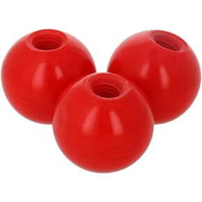 3pcs Thermoset Ball Knob M12 Female Thread Machine Handle 1-5/8" Diameter Smooth Rim