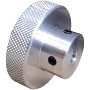 CHANCS Aluminium Alloy Machine Tool Handwheels 60mm OD 8mm Bore Knurled Oxidised Handles Knobs for Sliding Table
