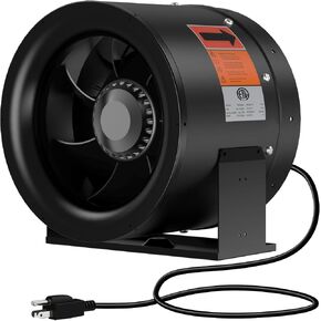 12 Inch Inline Duct Fan,1900 CFM Inline Fan Duct Fan Constant Speed - Ventilation Exhaust Fan for Heating Cooling Booster, Grow Tents, Hydroponics, NSK/SKF bearings, ETL Listed in Saudi Arabia