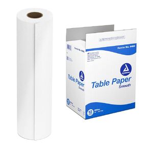Dynarex Table Paper, Crepe and High-Quality Exam Table Paper, Used in Medical, Massage, and Chiropractic Tables to Protect Patients, 18" x 125 ft., 1 Case of 12 Table Papers, Crepe