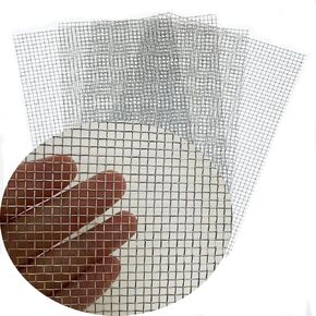 304 Stainless Steel Woven Wire Mesh, 8 Mesh Hard and Heat-Resistant Woven Wire 8"X11.8"(20X30cm) for Air Vent Mesh, Animal Cage Net,Cabinets Mesh, Aquarium Wire Mats Aqua Mesh(2Pack, 8in x 11.8in)