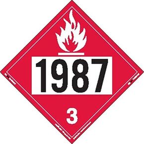 Labelmaster ZT2-1268 UN 1268 Flammable Liquid Hazmat Placard, Tagboard (Pack of 25)
