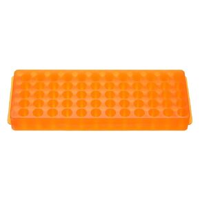 PATIKIL 60 Wells Tube Rack, 1 Pcs Vial Rack Double Panel Centrifuge Tube Holder for Microcentrifuge Tubes 0.2/0.5/1.5/2ml, Blue