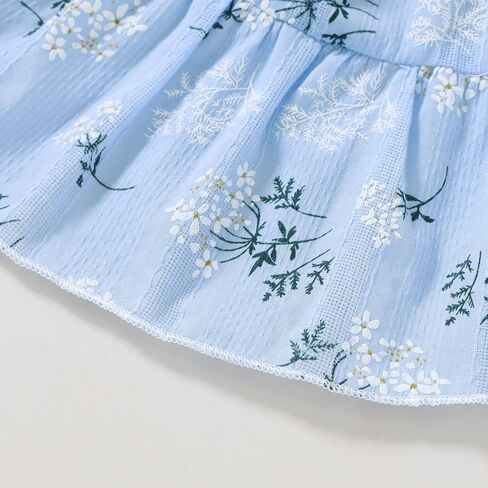 YOUNGER TREE Toddler Baby Girls Dress Summer Ruffle Sleeve Halter Casual Kids Beach Sundress in Kuwait
